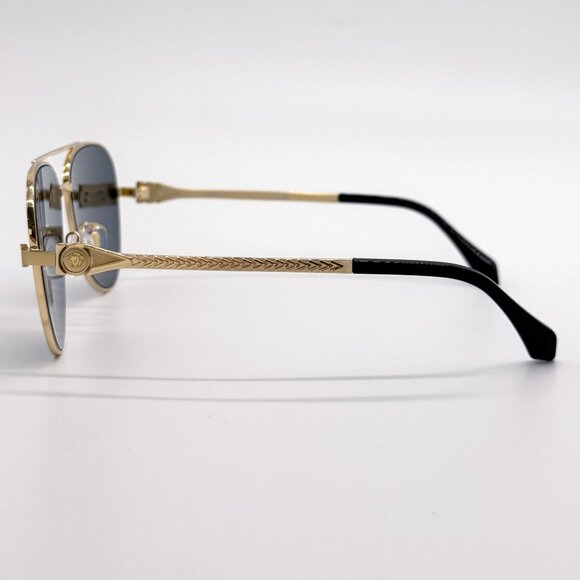 NEW VE2283 1002/87 VERSACE GOLD GREY AVIATOR SUNGLASSES VERSACE VE2283 100287 - Picture 6 of 10